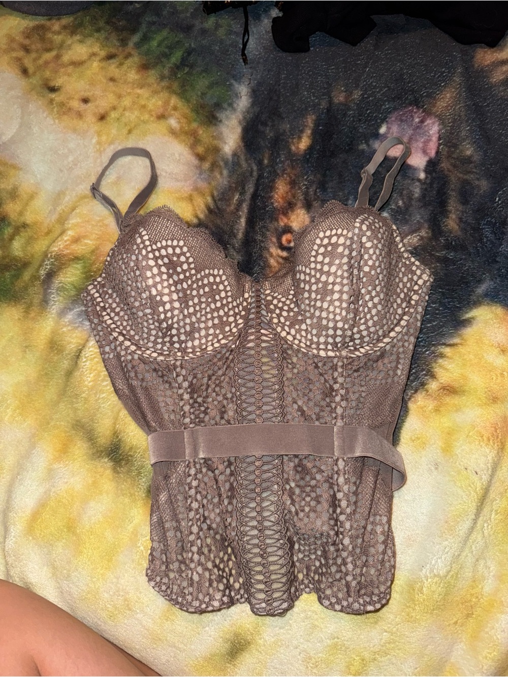Victoria's Secret Taupe Corset Tank